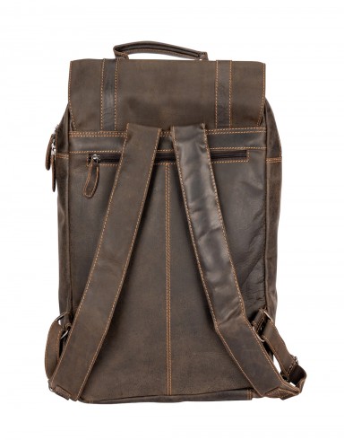 LEATHER LAPTOP BACKPACK MELBOURNE BROWN